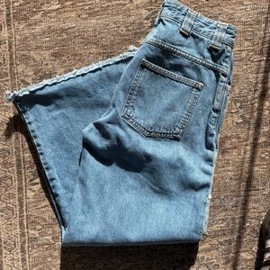 Victoria Beckham Cropped Wide Leg Denim